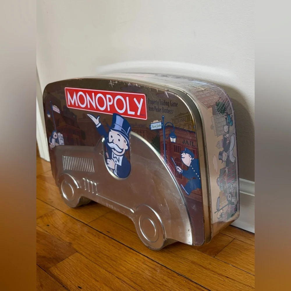 2001 Vintage Collector's Edition Hasbro Monopoly Game in Tin Car, Sealed NIP